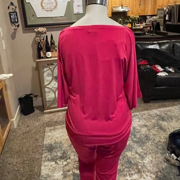 14/16 Ashley Stewart 3/4 Length Pink Shirt Clothes - Picture 11 of 14